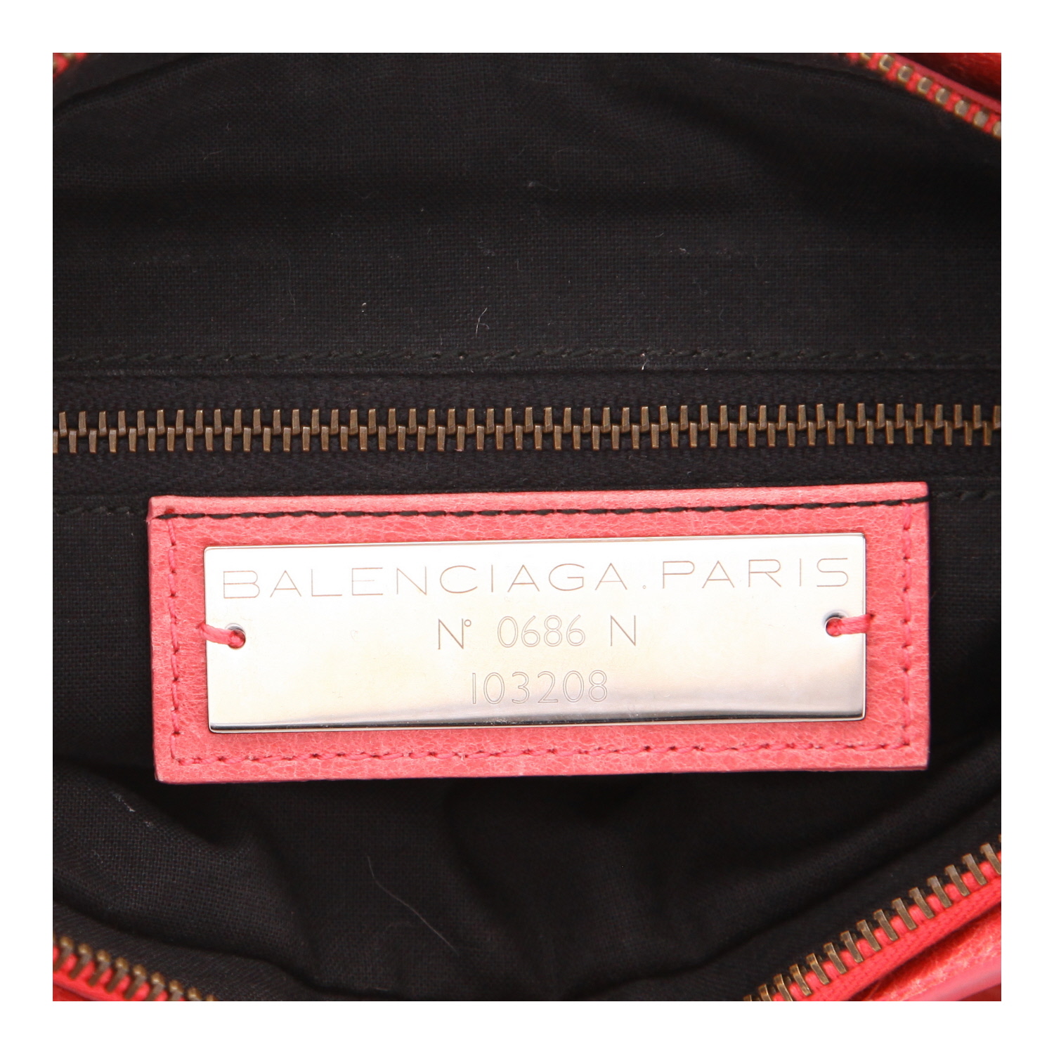 Bolso de mano Balenciaga  City en cuero rosa - Detail D2