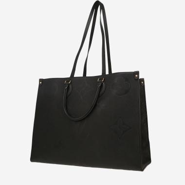 Shopping bag Louis Vuitton  Onthego modello grande  in pelle monogram con stampa nera