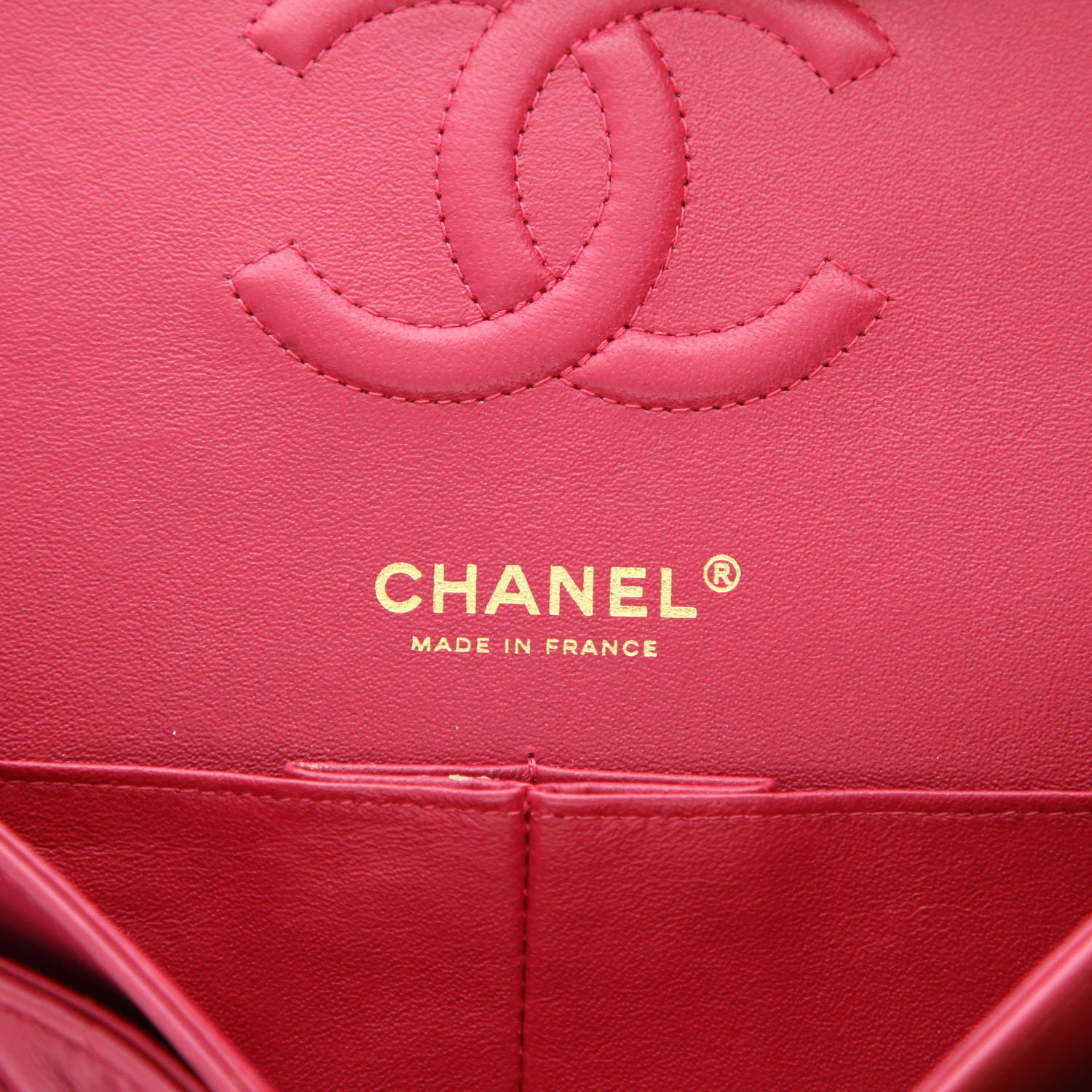 Borsa Chanel  Timeless Classic in pelle trapuntata a zigzag rosa fucsia - Detail D2