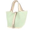 Hermès  Picotin Lock Lucky Daisy  handbag  in Nata and green Swift leather - 00pp thumbnail
