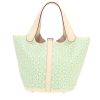 Hermès  Picotin Lock Lucky Daisy  handbag  in Nata and green Swift leather - Detail D4 thumbnail