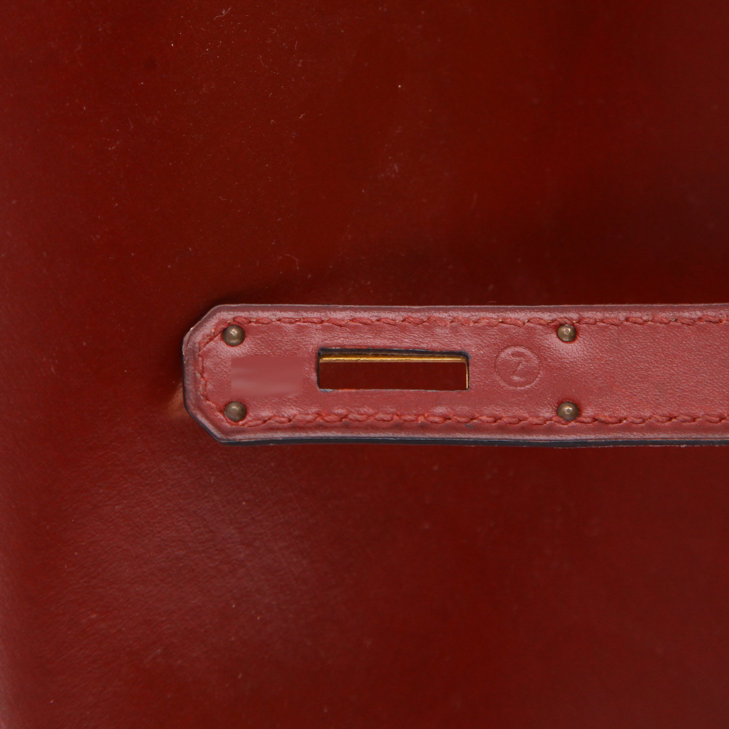 Sac à main Hermès  Kelly 35 cm en cuir box rouge H - Detail D4