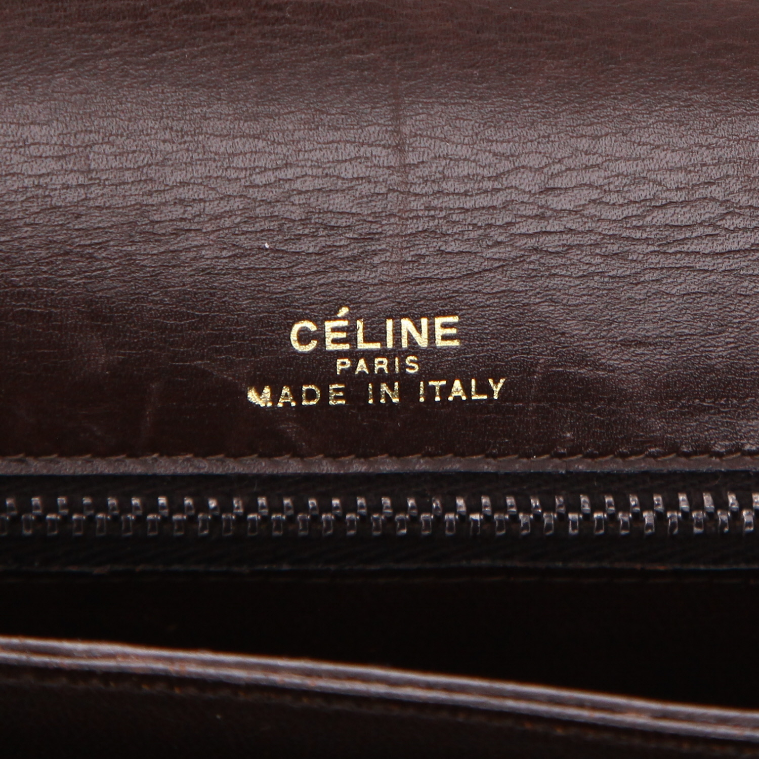 Celine Vintage handbag in brown leather - Detail D2