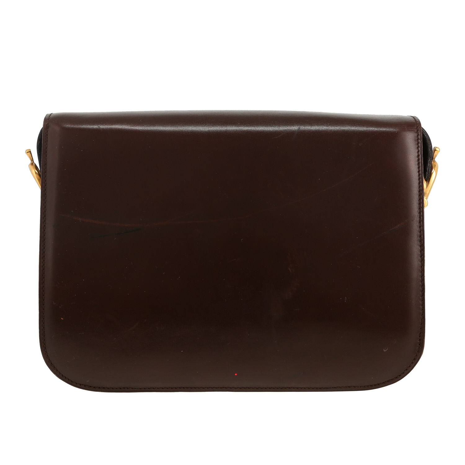 Celine Vintage handbag in brown leather - Detail D4