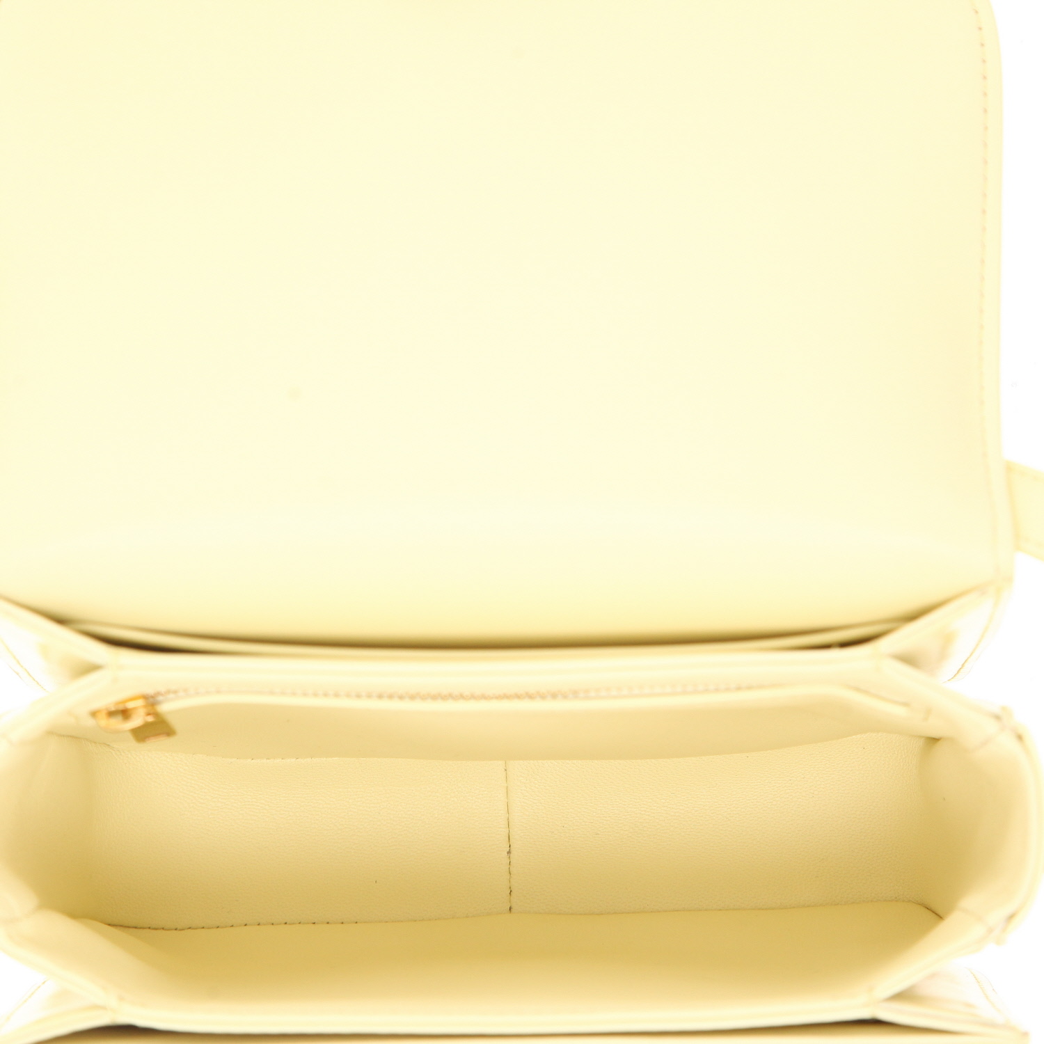 Borsa a tracolla Celine  Triomphe Teen in pelle gialla - Detail D3