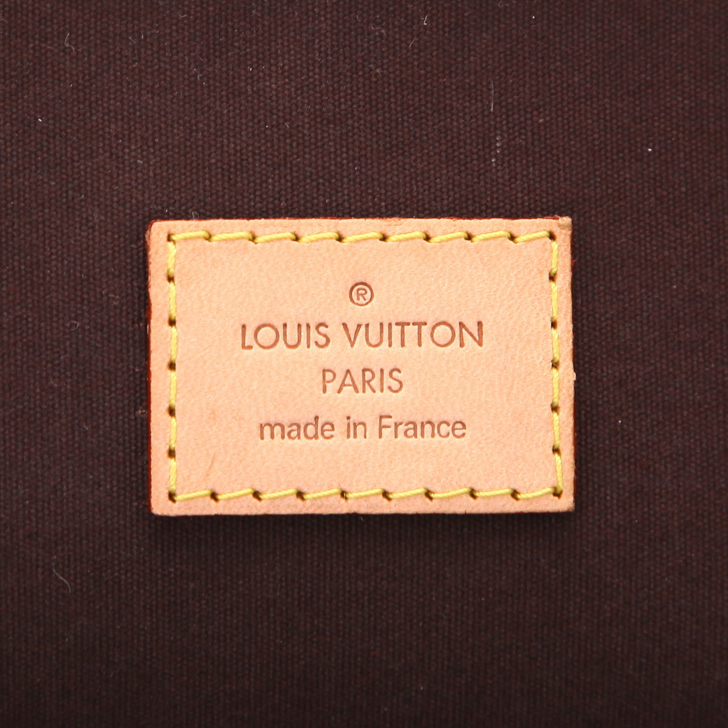 Borsa Louis Vuitton  Alma modello grande  in pelle verniciata monogram plum - Detail D2