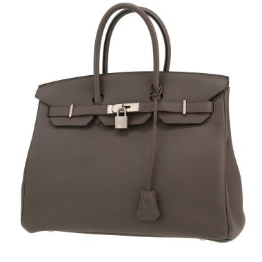 Sac à main Hermès  Birkin 35 cm en cuir togo Gris éléphant