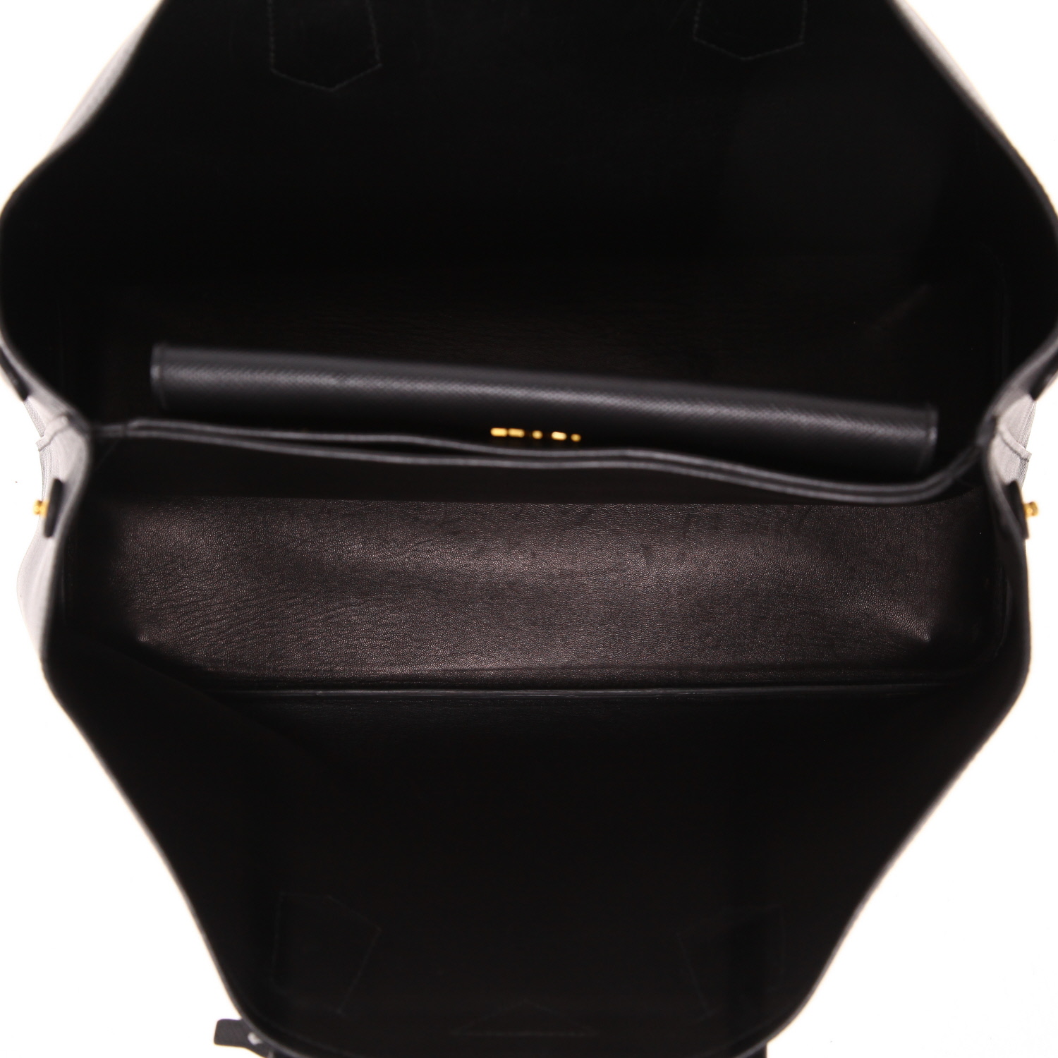 Sac cabas Prada  Double en cuir saffiano noir - Detail D3