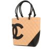 Chanel  Cambon handbag  in beige quilted leather  and black leather - 00pp thumbnail