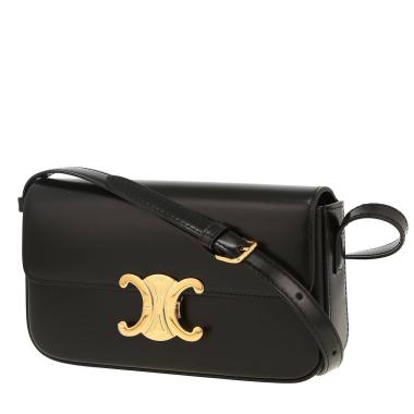 Celine  Claude handbag  in black leather