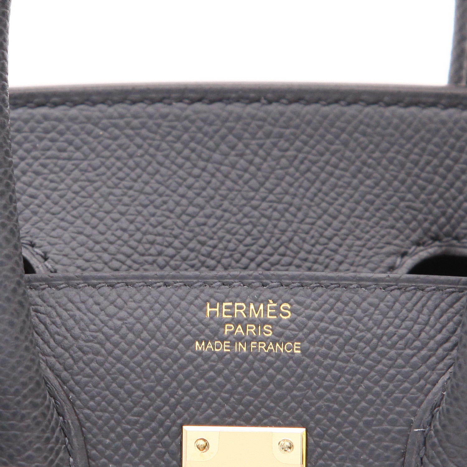 Hermès  Birkin 25 cm handbag  in Gris Misty epsom leather - Detail D2