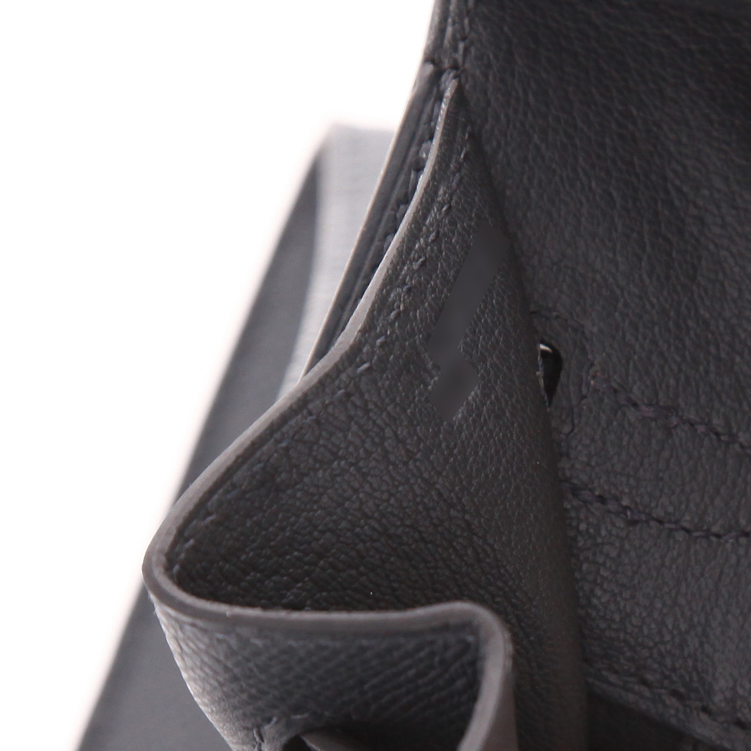 Bolso de mano Hermès  Birkin 25 cm en cuero epsom Gris Misty - Detail D4