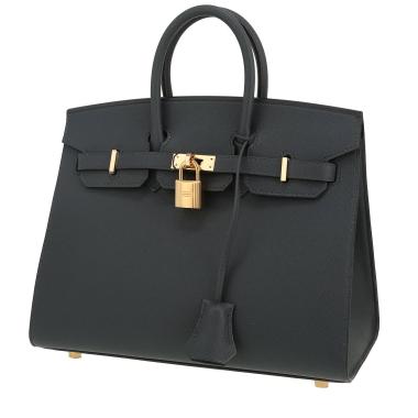 Sac à main Hermès  Birkin 25 cm en cuir epsom Gris Misty