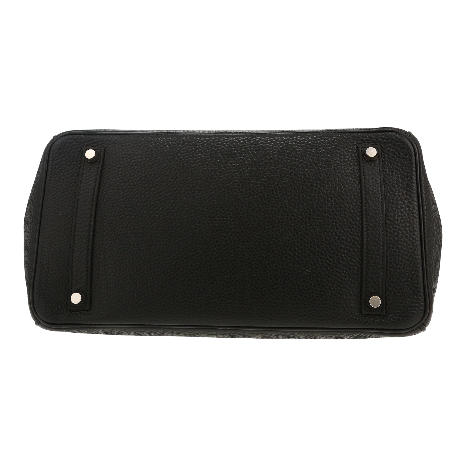 Bolso de mano Hermès  Birkin 35 cm en cuero togo negro - Detail D1