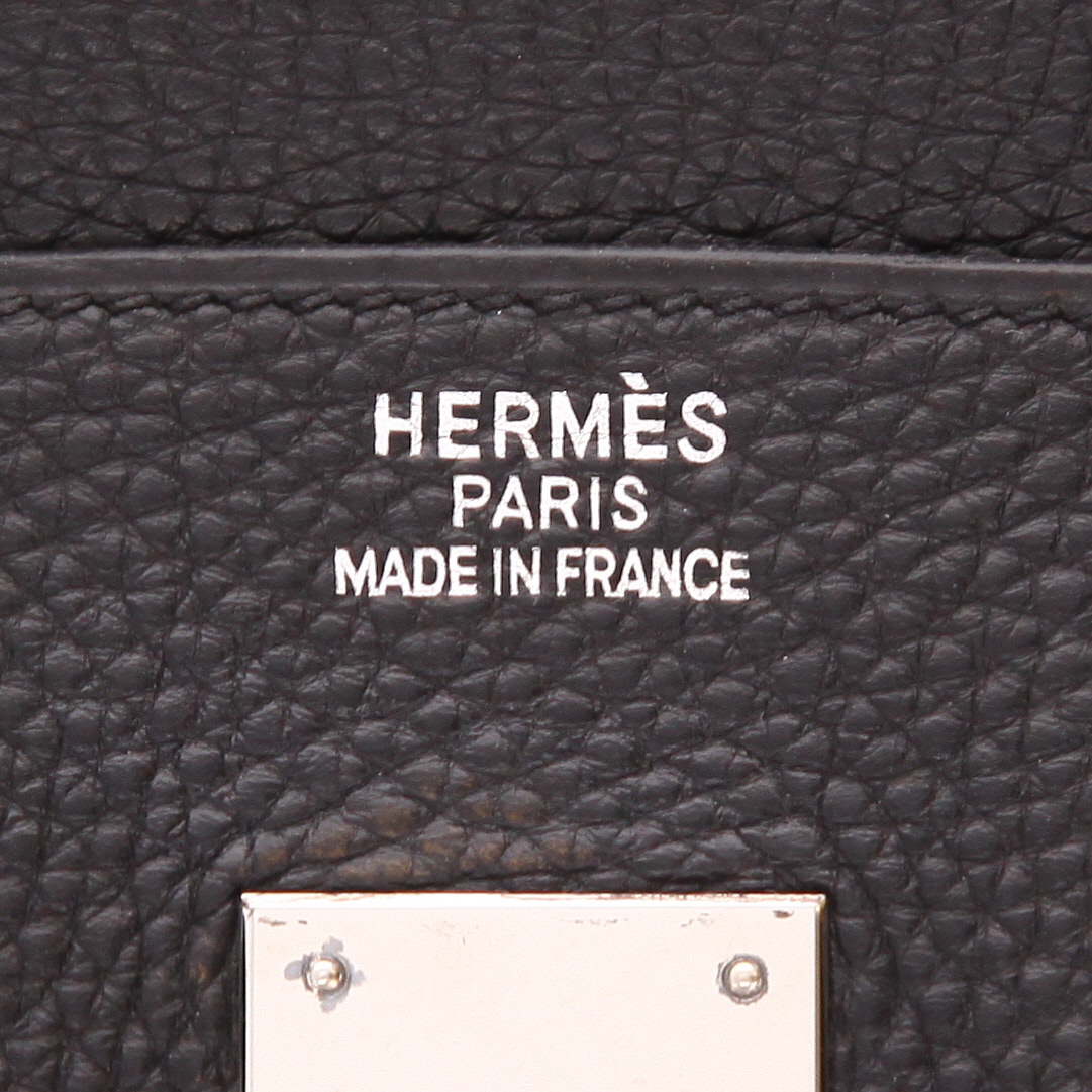 Sac à main Hermès  Birkin 35 cm en cuir togo noir - Detail D2