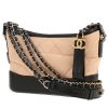 Chanel  Gabrielle  small model  shoulder bag  in beige quilted leather  and black leather - 00pp thumbnail