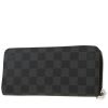 Billetera Louis Vuitton  Zippy en lona a cuadros gris Graphite - 00pp thumbnail