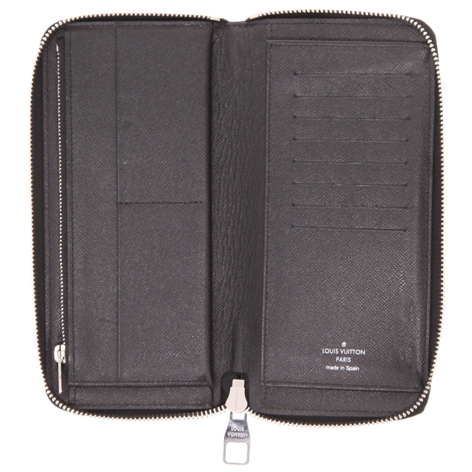 Billetera Louis Vuitton  Zippy en lona a cuadros gris Graphite - Detail D3