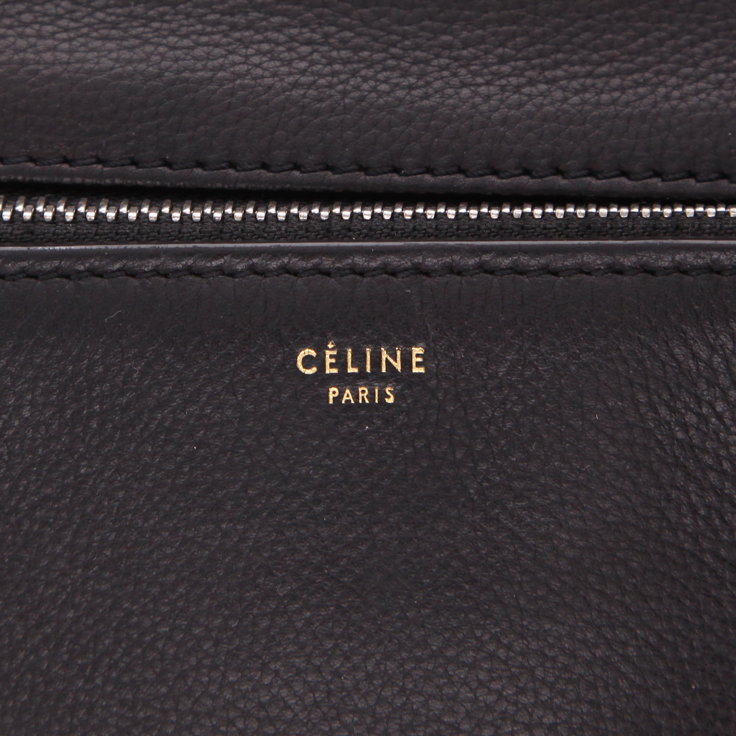 Celine  Edge handbag  in black leather - Detail D2