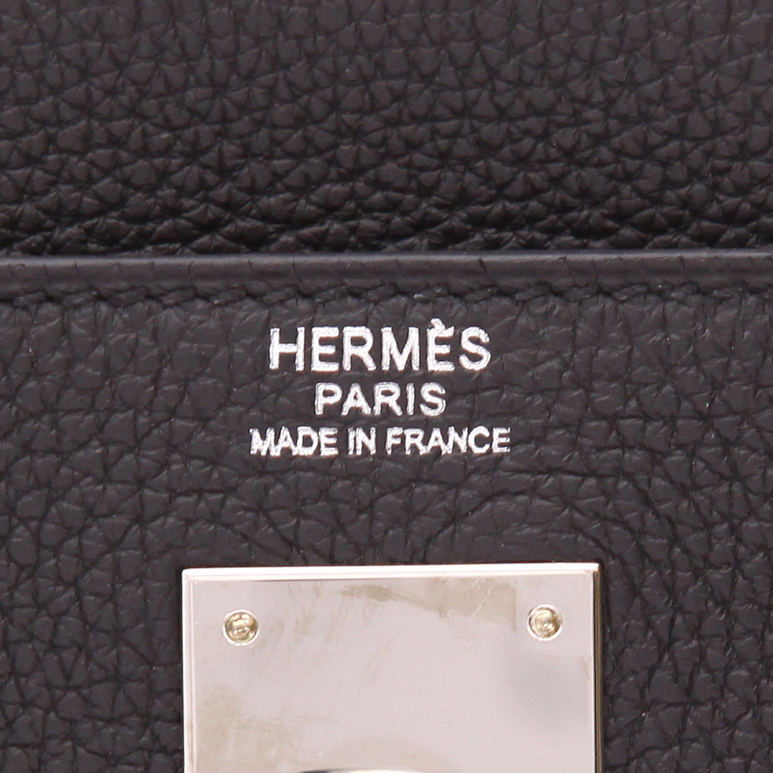 Hermès  Kelly 32 cm handbag  in black togo leather - Detail D2