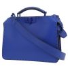 Bolso bandolera Fendi  Peekaboo ISeeU en cuero granulado azul - 00pp thumbnail