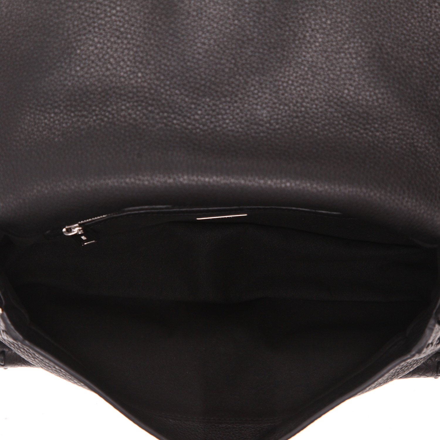 Sac à main Fendi  Multipocket Baguette en cuir grainé noir - Detail D3