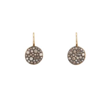 Pendientes Pomellato Sabbia de oro rosa y diamantes marrón