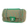 Bolso de mano Chanel  Timeless en lona acolchada verde - Detail D4 thumbnail