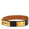 Ceinture Hermès  Médor en cuir box noir - 00pp thumbnail