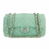 Bolso de mano Chanel  Timeless en piel de pitón verde agua - 360 thumbnail