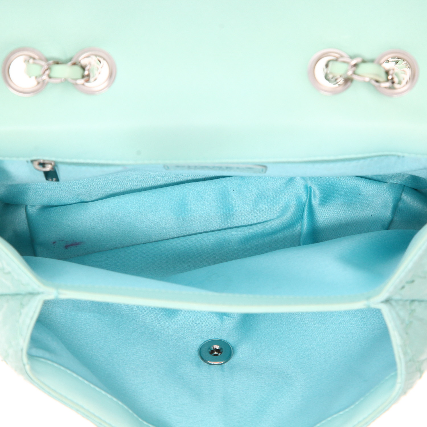 Sac à main Chanel  Timeless en python vert-d'eau - Detail D3