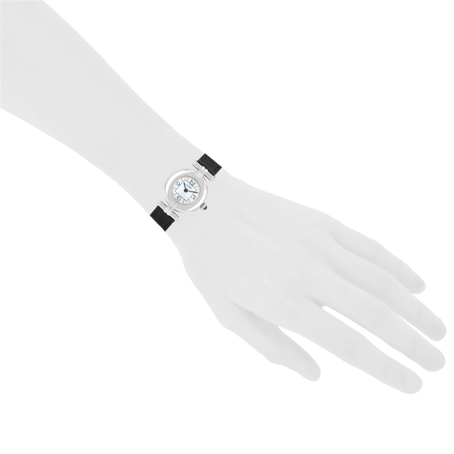 Cartier Must Colisée  in silver Ref: Cartier - 2411  Circa 1990 - Detail D1