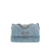 Bolso bandolera Chanel  19 en lona denim azul - 360 thumbnail