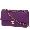 Chanel  Timeless Classic handbag  in purple quilted grained leather - 00pp thumbnail