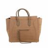 Sac à main Celine  Phantom en cuir taupe et suédine marron - 360 thumbnail