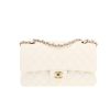 Chanel  Timeless Classic handbag  in white quilted grained leather - 360 thumbnail