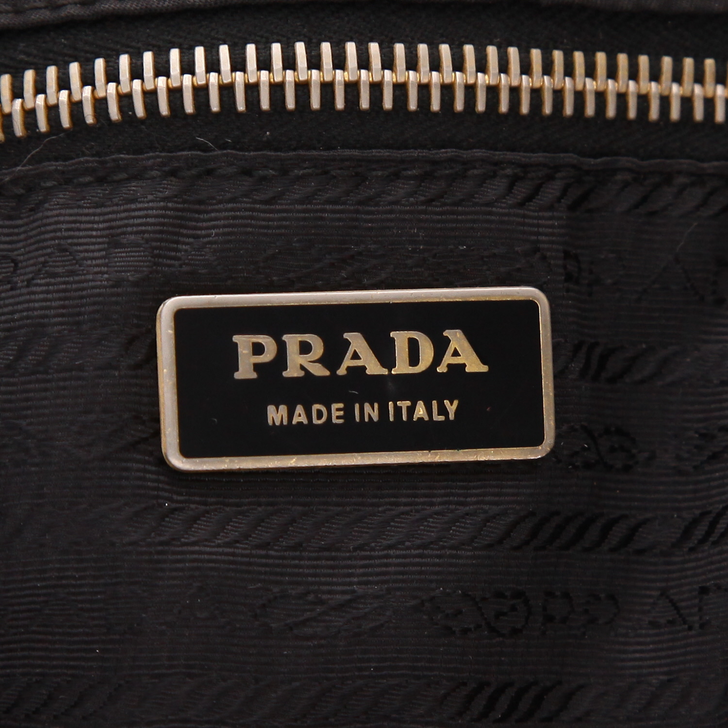 Borsa Prada   in tela nera e pelle nera - Detail D2