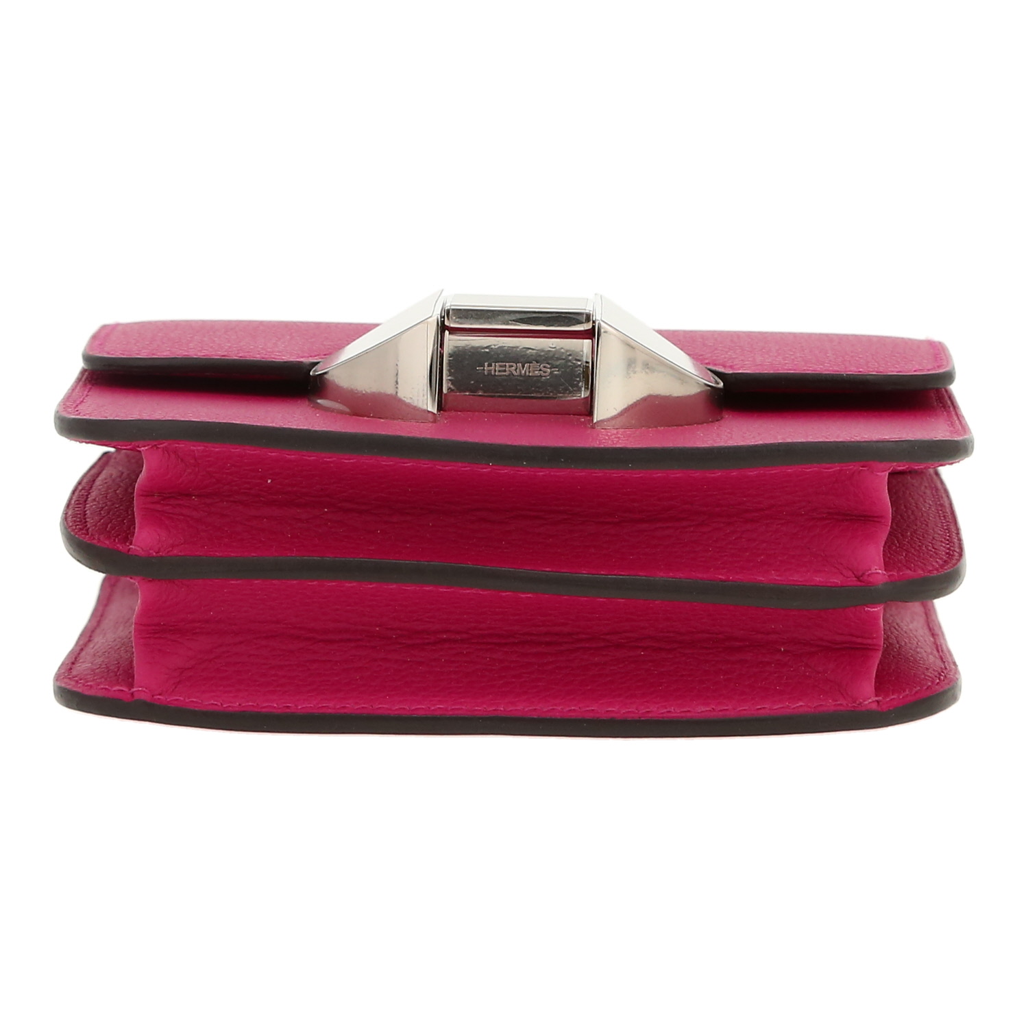 Portafogli Hermès  2002 in pelle Evergrain porpora - Detail D1