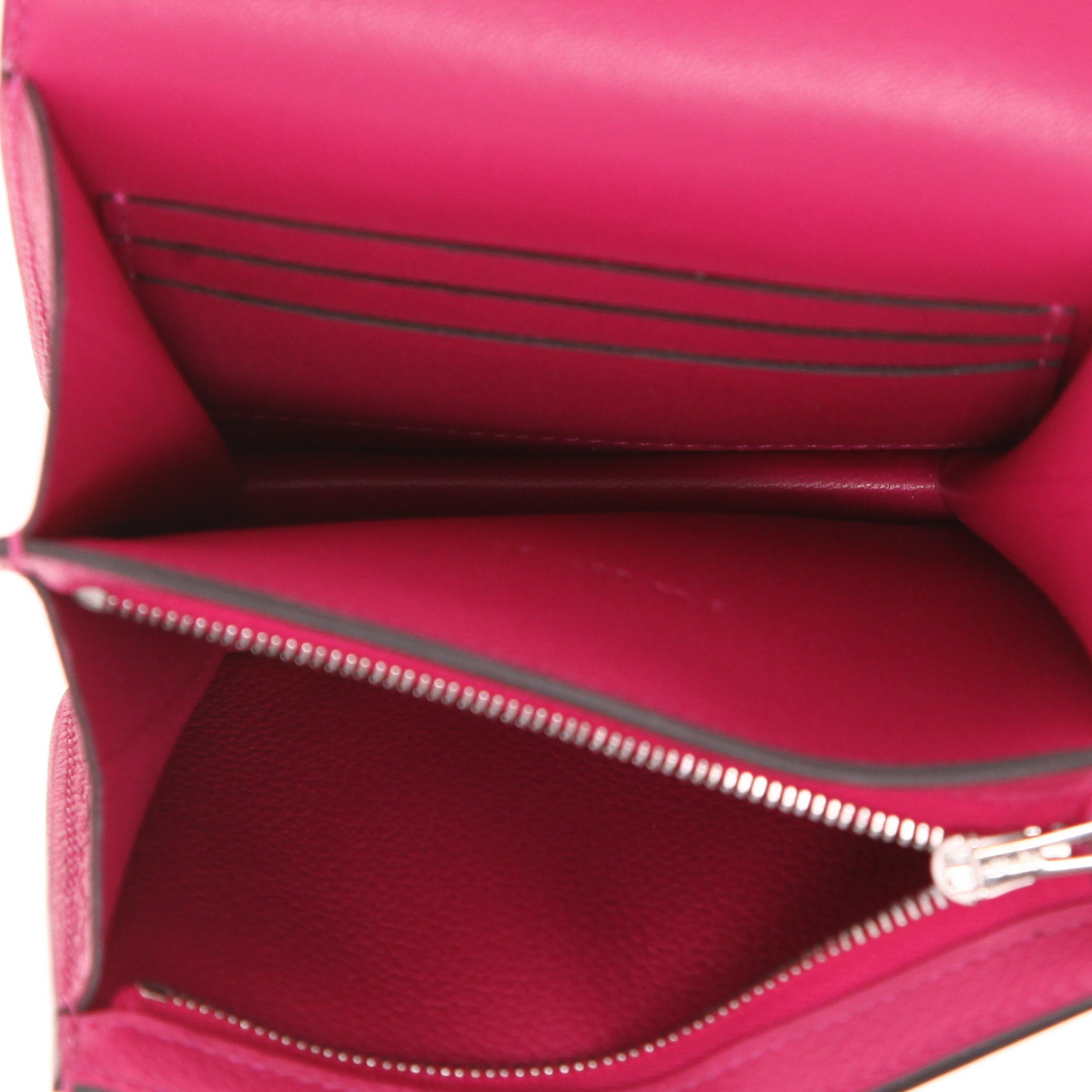 Portafogli Hermès  2002 in pelle Evergrain porpora - Detail D3