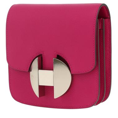 Billetera Hermès  2002 en cuero Evergrain púrpura