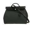 Hermès  Herbag bag worn on the shoulder or carried in the hand  in black canvas  and black leather - 360 thumbnail