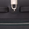 Hermès  Herbag bag worn on the shoulder or carried in the hand  in black canvas  and black leather - Detail D2 thumbnail