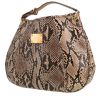 Bolso de mano Louis Vuitton  Galliera modelo grande  en piel de pitón beige y negra - 00pp thumbnail