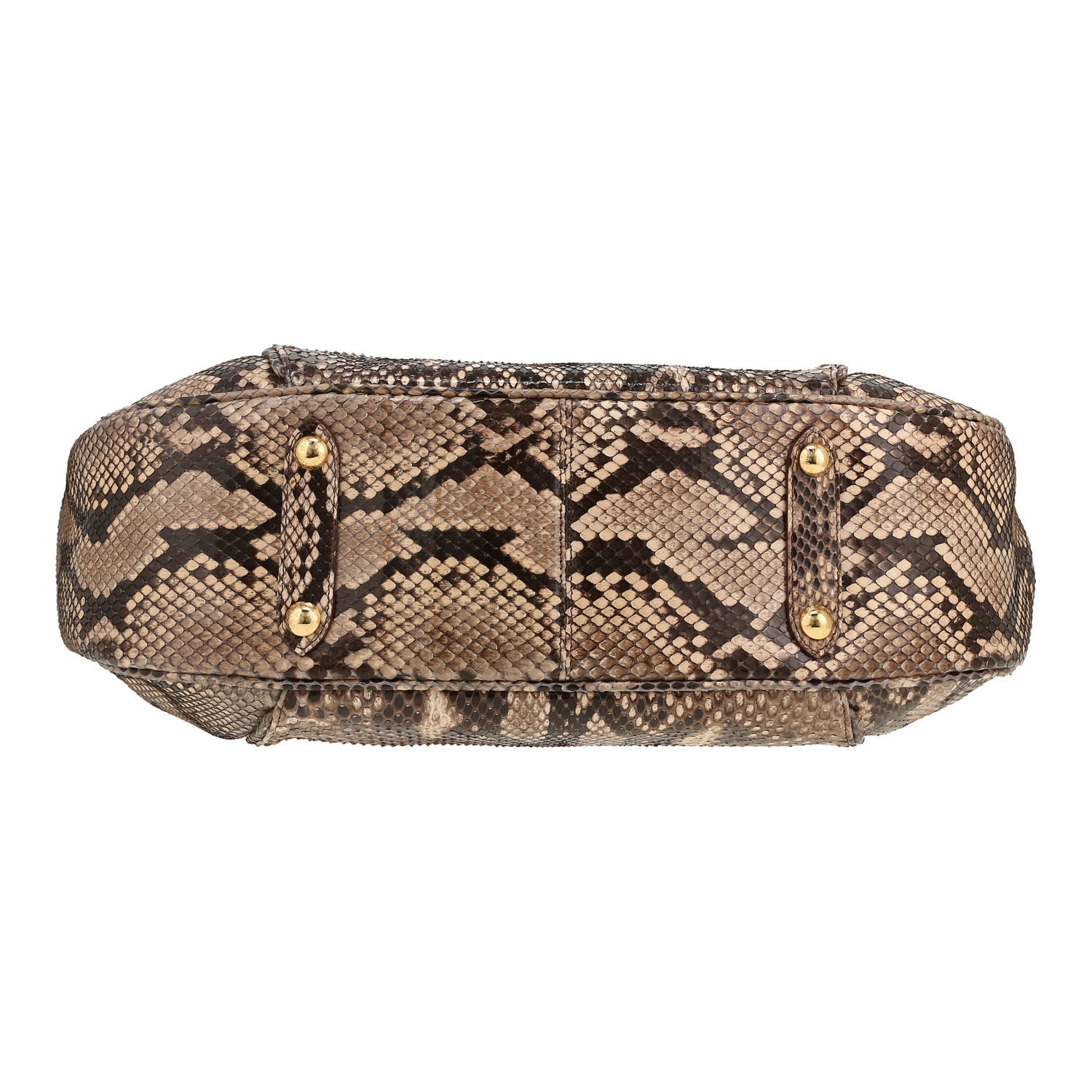 Louis Vuitton  Galliera large model  handbag  in beige and black python - Detail D1