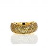 Wavy Pomellato ring in yellow gold and diamonds - 360 thumbnail