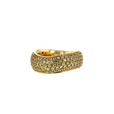 Bague mouvementée Pomellato en or jaune et diamants jaunes