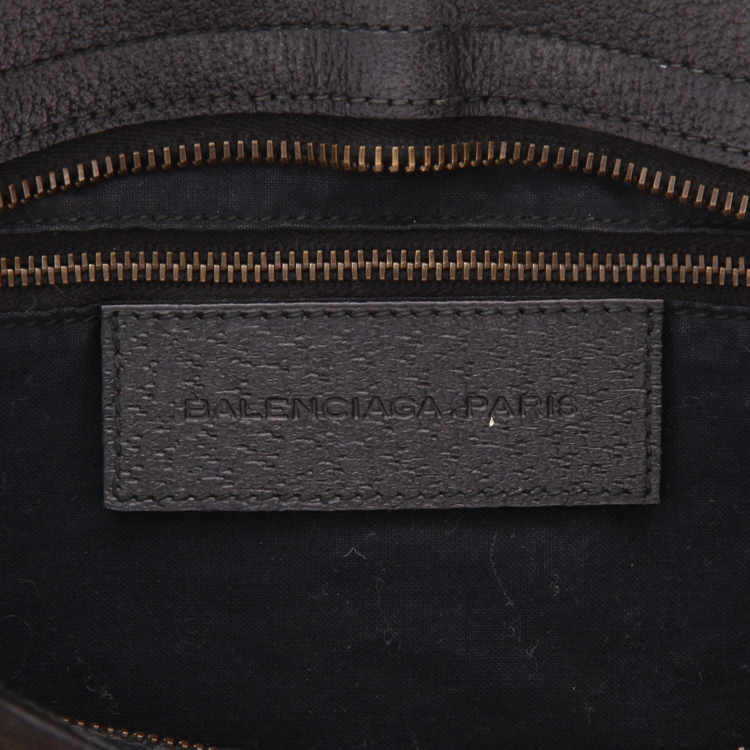 Sac à main Balenciaga  City en toile et beige et cuir noir - Detail D2