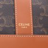 Celine  Seau small model  shoulder bag  in brown "Triomphe" canvas  and brown leather - Detail D2 thumbnail