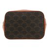 Celine  Seau small model  shoulder bag  in brown "Triomphe" canvas  and brown leather - Detail D1 thumbnail