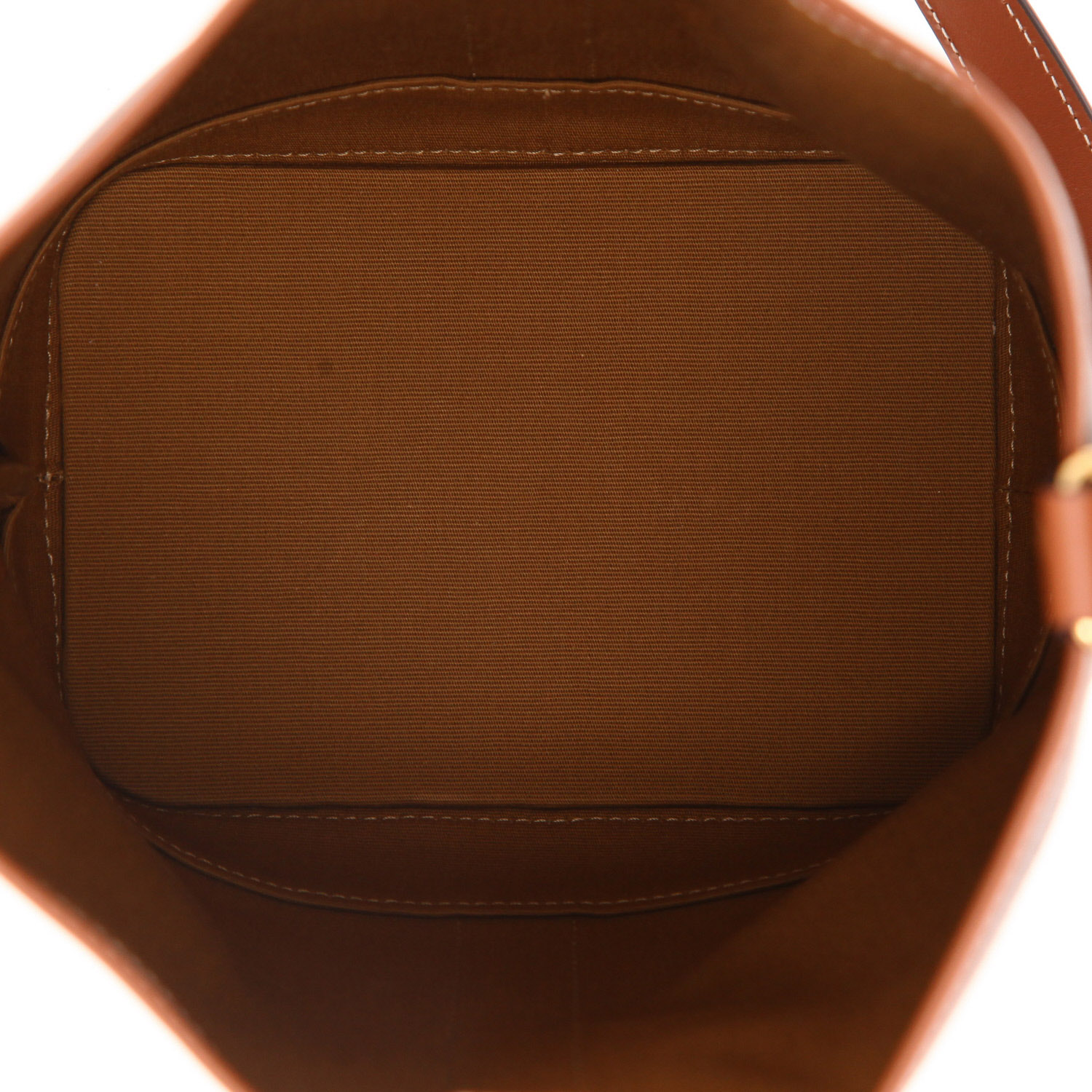 Bolso bandolera Celine  Seau modelo pequeño  en tejido "Triomphe" marrón y cuero marrón - Detail D3